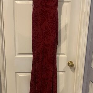Calvin Klein Red Backless Dress